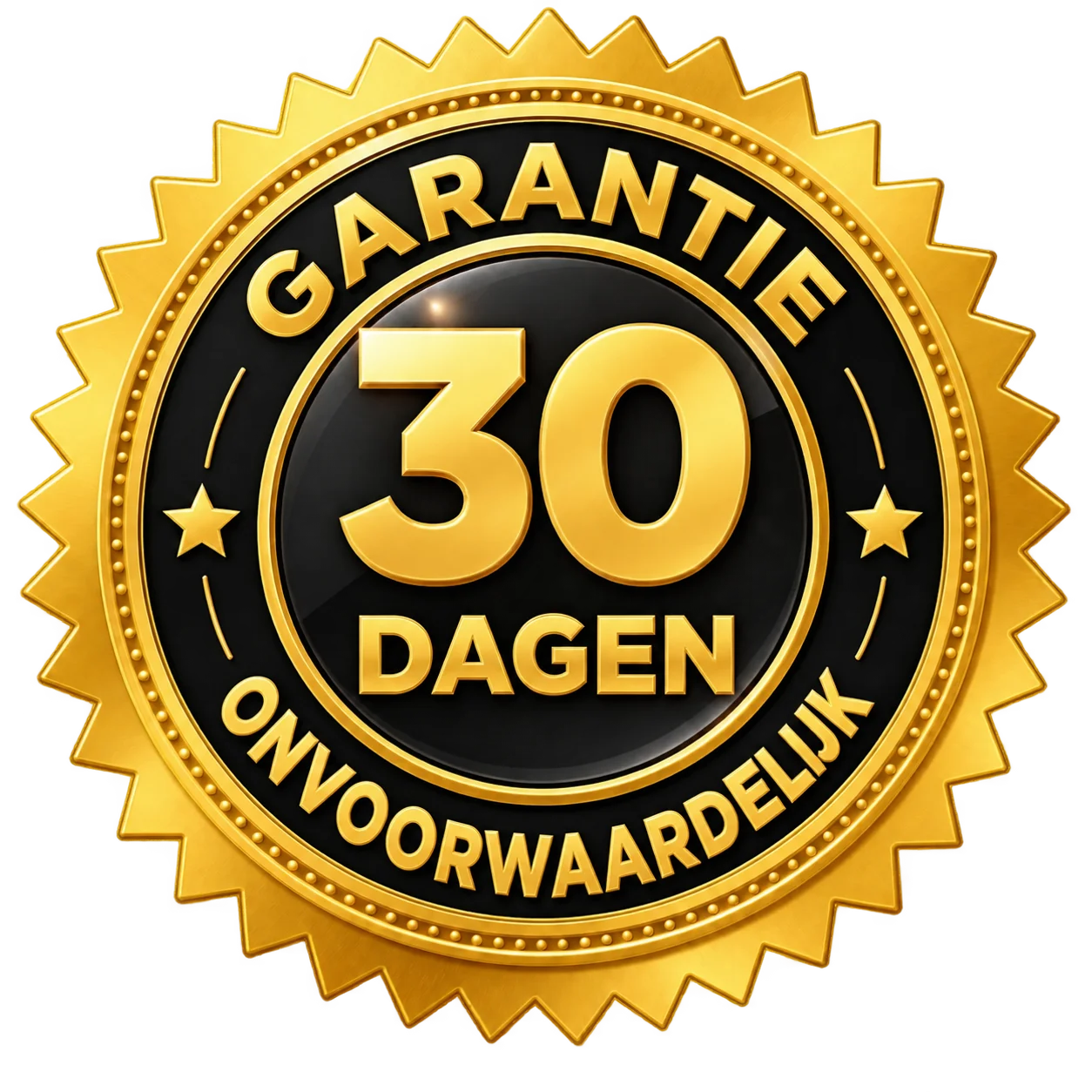 30 dagen onvoorwaardelijke garantie